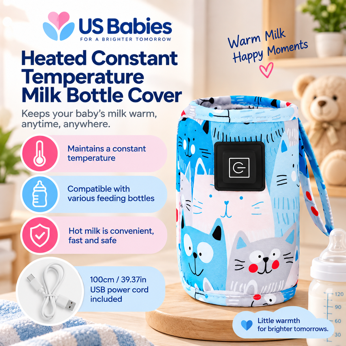 US Babies NurtuWarm Bottle Warmer