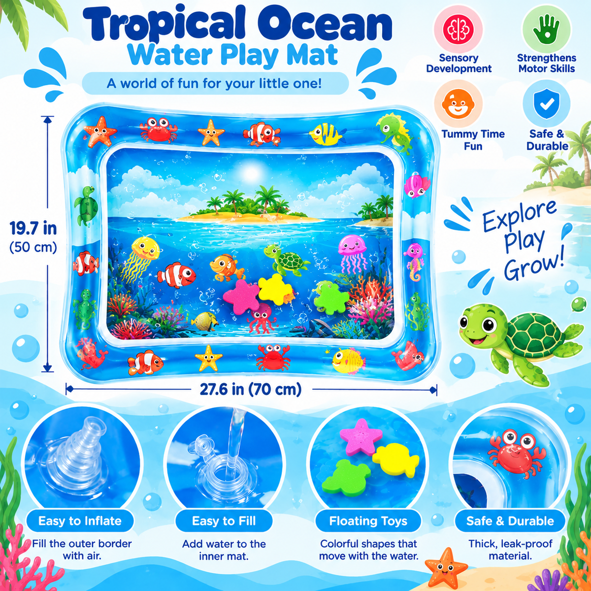 Tummy Time Water Play Mat