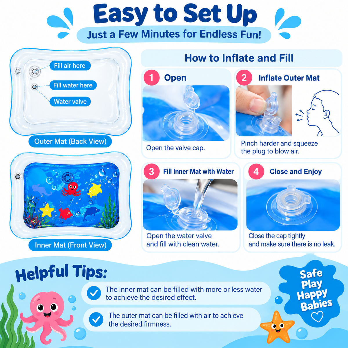 Tummy Time Water Play Mat