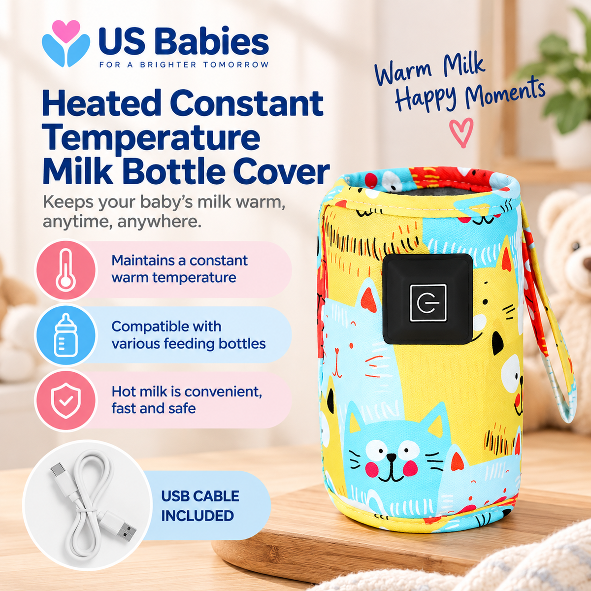 US Babies NurtuWarm Bottle Warmer