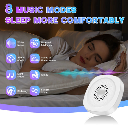 White Noise Sleep Aid Portable Baby Timed Sleep Aid Device with Multiple Sound Effects Suitable for Assisting Sleep in Adults and The Elderly