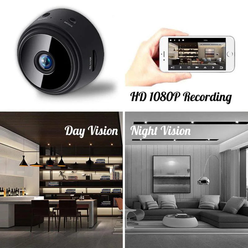 Mini Camera Wi Fi 1080 HD - Home Security with Night Vision