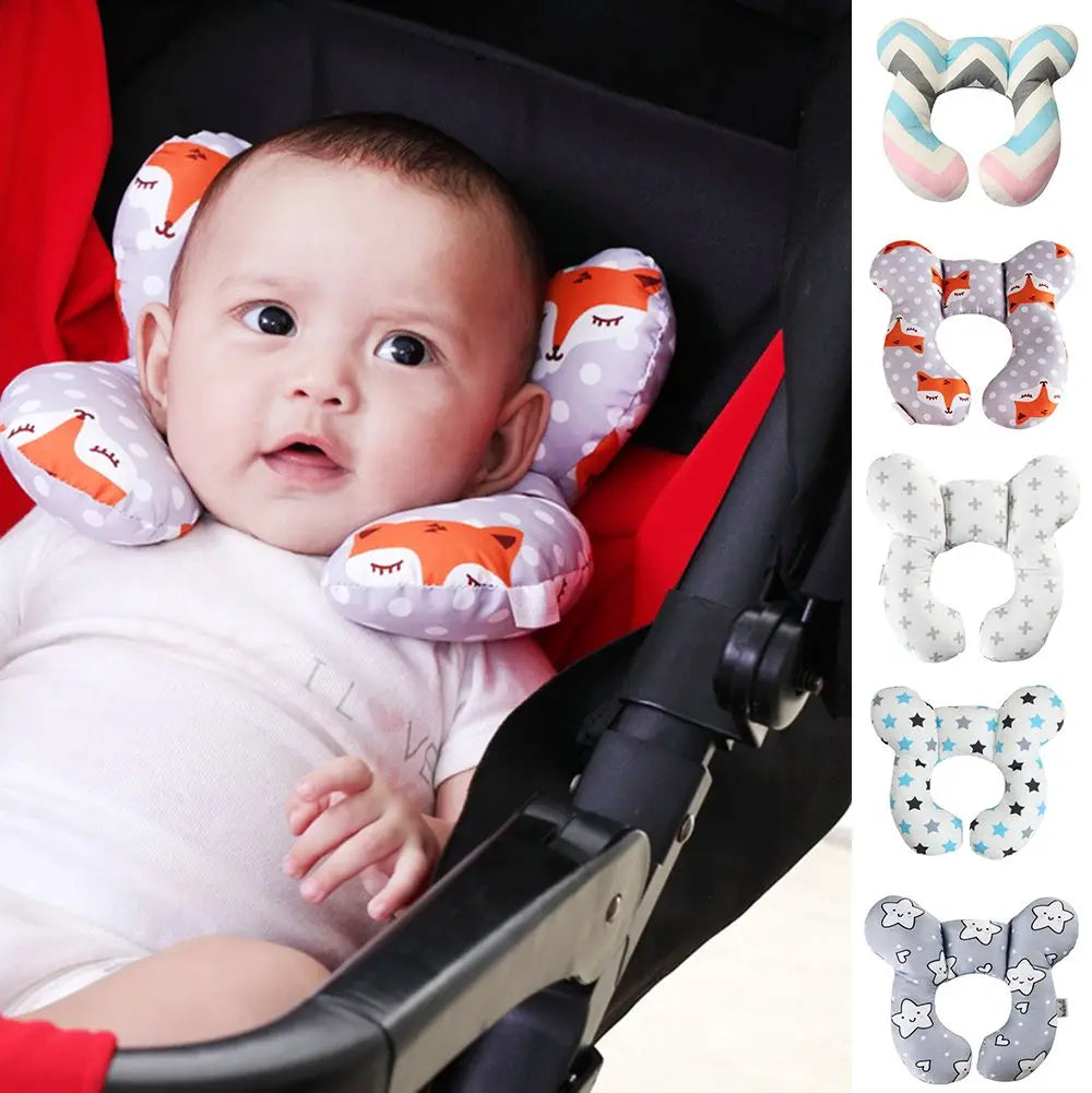 Protective Travel Car Seat Head And Neck Pillow Soft Neck Support Pillow Children U Shape Headrest Head Protection Cushion