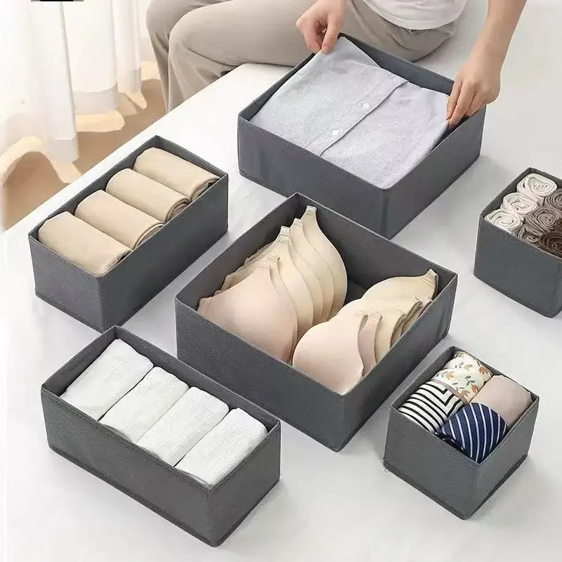 6/12pc Non-woven Baby Items Storage Box Drawer Organizer Foldable Baby Diaper Bag Newborn Babies Accessories Clothes Storage Box