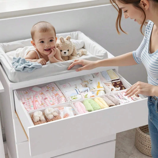 6/12pc Non-woven Baby Items Storage Box Drawer Organizer Foldable Baby Diaper Bag Newborn Babies Accessories Clothes Storage Box