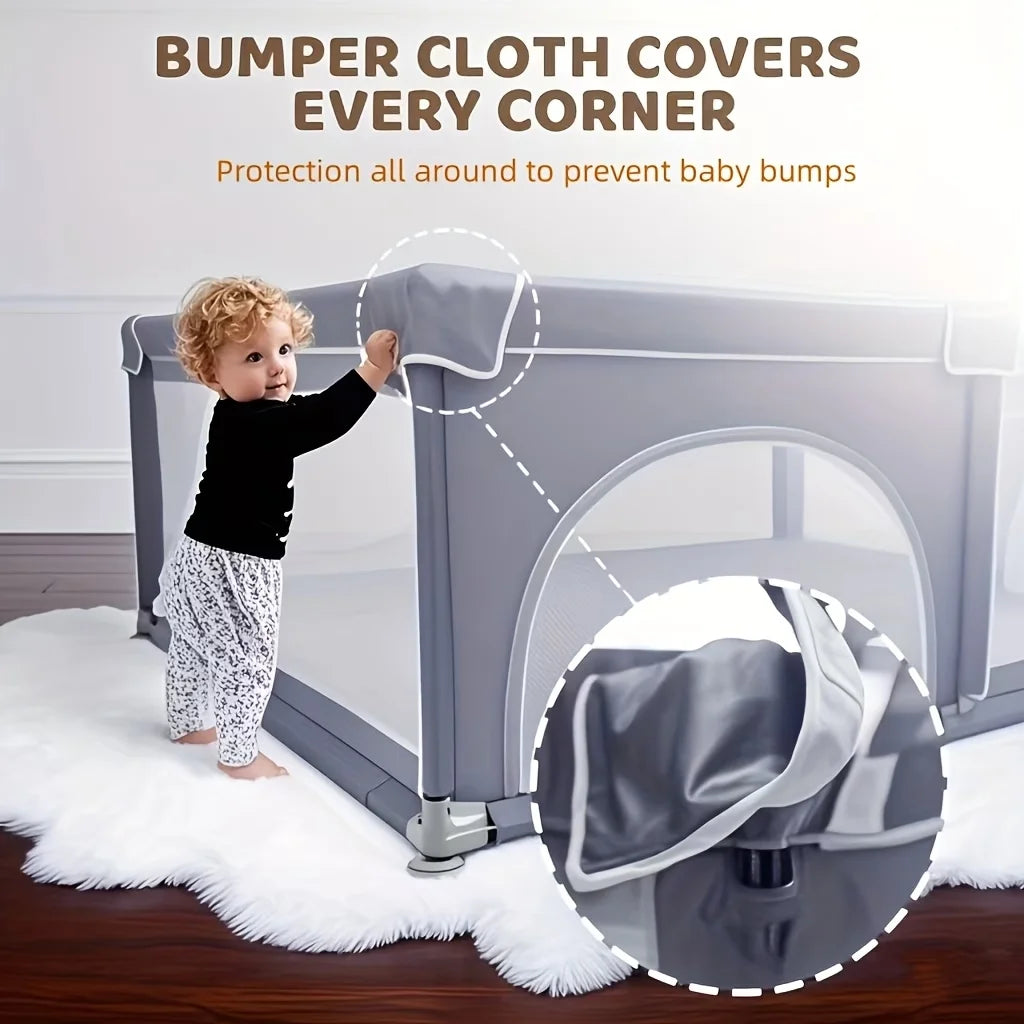 Baby Playpen Kids Activity Center / Large Indoor & Outdoor Baby Fence with Soft Breathable Mesh for Toddlers / Halloween Christmas Gift