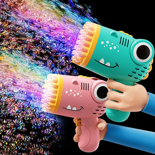 Electric Dino Bubble Gun Kids Outdoor Party Toy