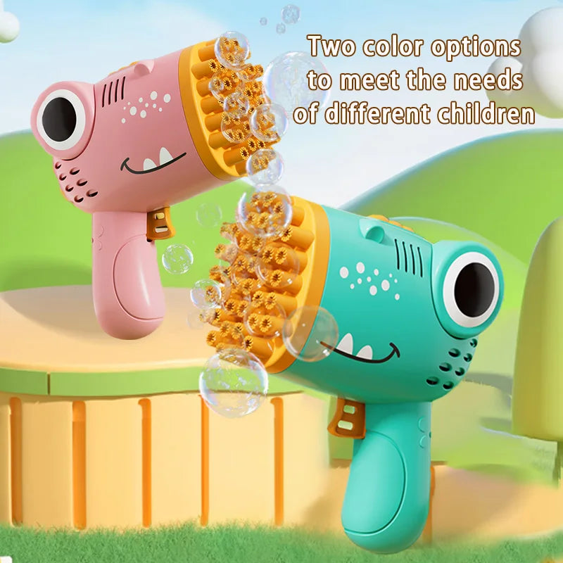 Electric Dino Bubble Gun Kids Outdoor Party Toy
