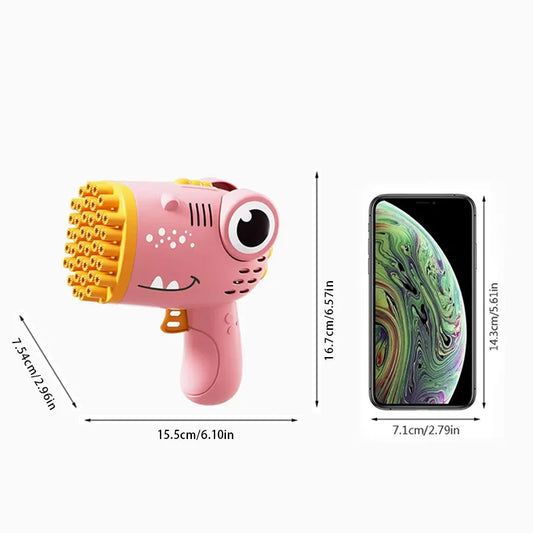 Electric Dino Bubble Gun Kids Outdoor Party Toy