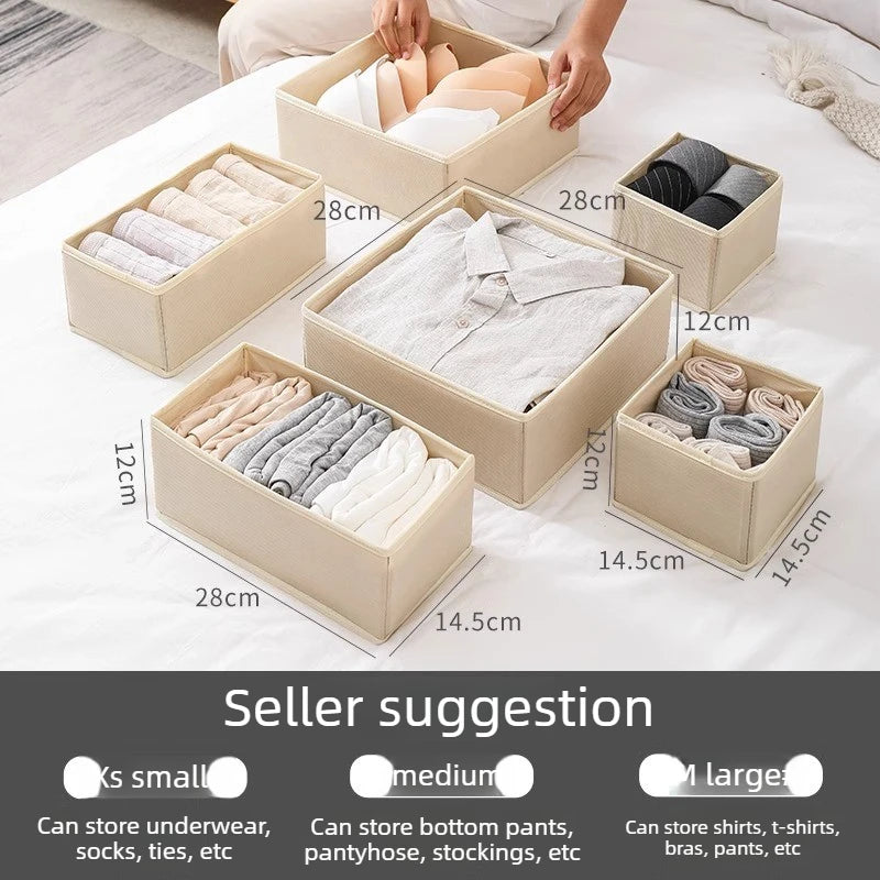6/12pc Non-woven Baby Items Storage Box Drawer Organizer Foldable Baby Diaper Bag Newborn Babies Accessories Clothes Storage Box